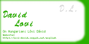 david lovi business card
